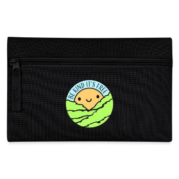 Be Kind It's Free Kindness Statement Saying - Pencil Case - black - Front
