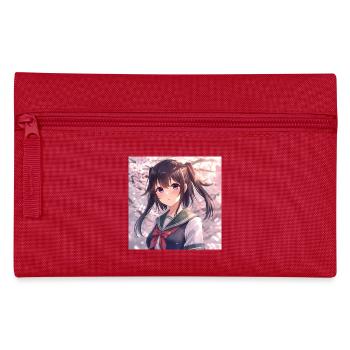 Cherry Blossom School Uniform - Pencil Case - red - Front