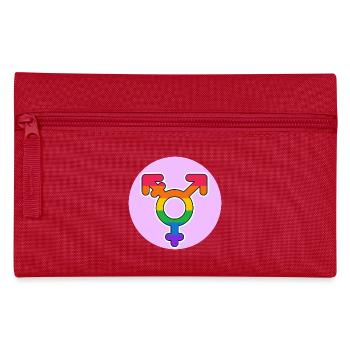 Transgender Pride Rainbow Symbol - Pencil Case - red - Front