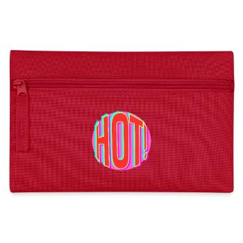 Neon Hot Retro Schriftzug - Federtasche - Rot - Vorne