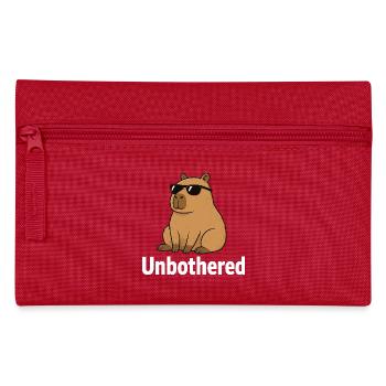 Unbothered Capybara Chill Cool Sunglasses - Pencil Case - red - Front