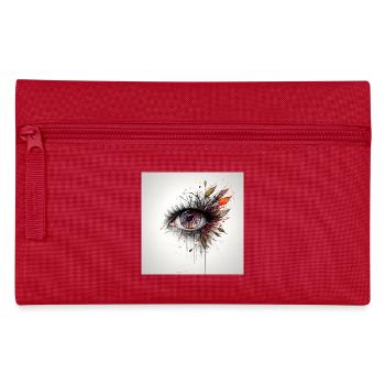 Art coloré des yeux avec feuilles - Trousse - rouge - Devant