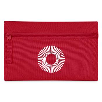 Radial Sunburst Emblem - Pencil Case - red - Front