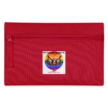 Funny Pride Flamingo LGBTQ Design - Federtasche - Rot - Vorne
