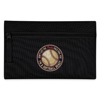 Softball-Humor Sportlerin Mädchen lustiges Geschenk - Federtasche - Schwarz - Vorne