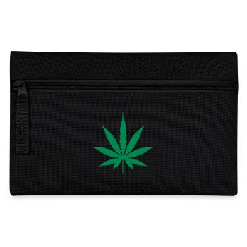 Marihuana-Blatt - Federtasche - Schwarz - Vorne