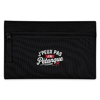 Ich kann nicht, ich habe Petanque - Federtasche - Schwarz - Vorne