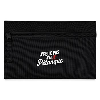 Ich kann nicht, ich habe Petanque - Federtasche - Schwarz - Vorne