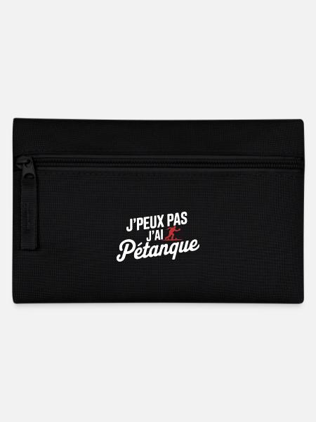 Ich kann nicht, ich habe Petanque - Federtasche - Schwarz