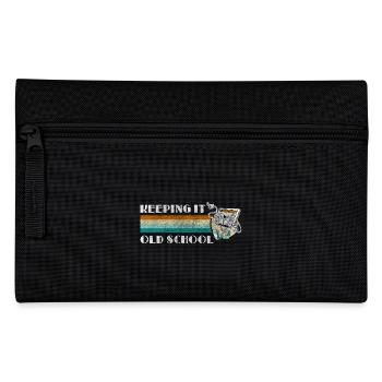 Retro Music Cassette Recorder Technique - Pencil Case - black - Front