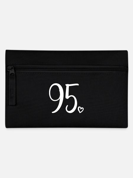 95. Geburtstag Frauen 95 Jahre alt Niedliche Nummer 95 - Federtasche - Schwarz