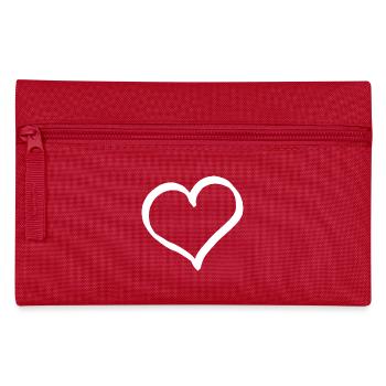 Cœur blanc Saint-Valentin - Trousse - rouge - Devant