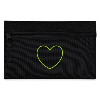 green heart green gift valentine's day - Pencil Case - black - Front