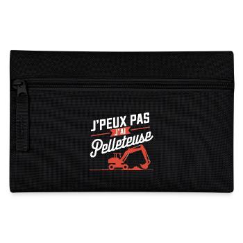 I can't I have an excavator - Pencil Case - black - Front