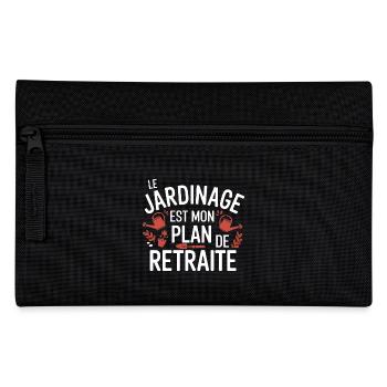 Gartenarbeit Mein Altersvorsorgeplan - Federtasche - Schwarz - Vorne