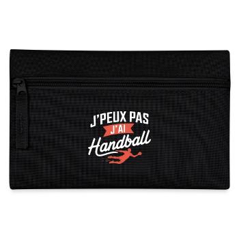 Ich kann nicht, ich habe Handball - Federtasche - Schwarz - Vorne