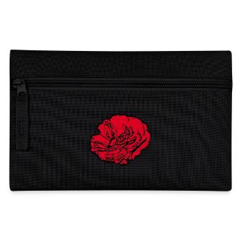 Blume rot rote Blüte Geschenk Muttertag - Federtasche - Schwarz - Vorne