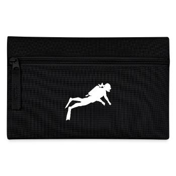 Diver in the sea - Pencil Case - black - Front