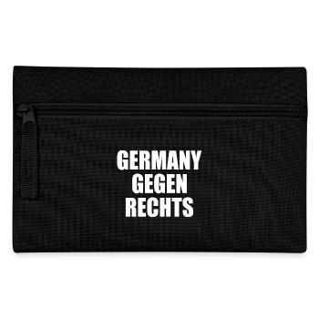 Germany gegen rechts - Federtasche - Schwarz - Vorne