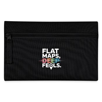 Flat Maps Deep Feels Geography Cartography - Pencil Case - black - Front