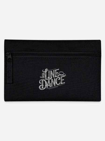 Line Dance Design für Tänzer und Tanzgruppe - Federtasche - Schwarz