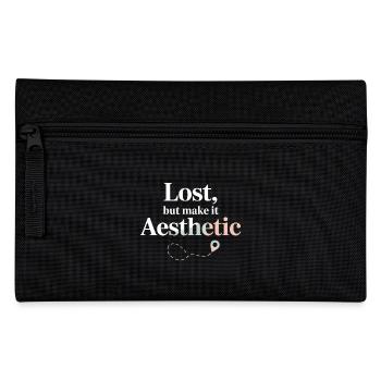 Lost But Aesthetic GIS Map Pin - Pencil Case - black - Front