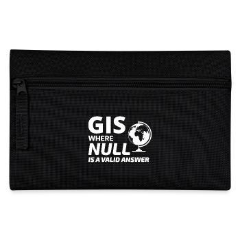 Géospatial Valeur Nulle Cartographie SIG Humour - Trousse - noir - Devant