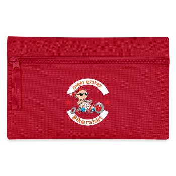 mein erstes Bikershirt - RAHMENLOS Baby - Federtasche - Rot - Vorne
