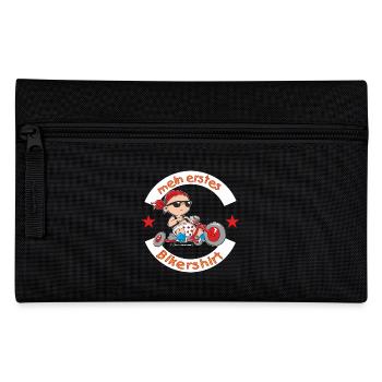 CD - mein erstes Biker Shirt - Motorrad Design für - Federtasche - Schwarz - Vorne