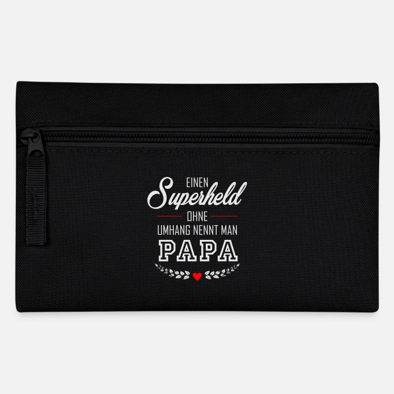 Superheld Papa - Federtasche - Schwarz