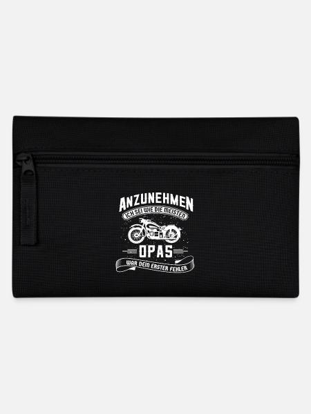 Opa Motorrad fahren Biker - Federtasche - Schwarz