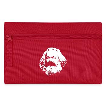Karl Marx stencil - Trousse - rouge - Devant