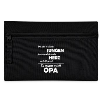 Ich liebe meinen Enkel - Opa - Federtasche - Schwarz - Vorne
