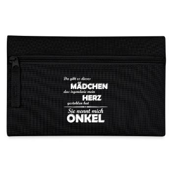Ich liebe meine Nichte - Onkel - Federtasche - Schwarz - Vorne