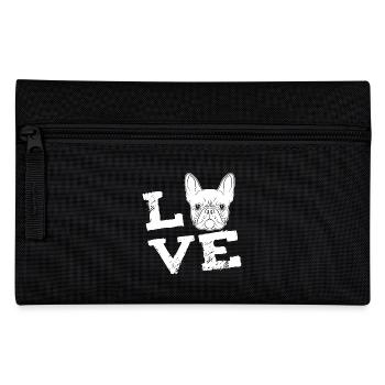 LOVE - French Bulldog - French Bulldog - Pencil Case - black - Front
