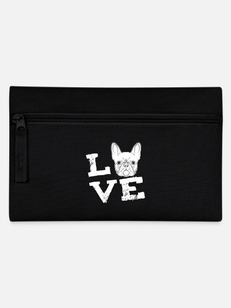 LOVE - French Bulldog - French Bulldog - Pencil Case - black