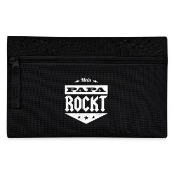Mein Papa rockt - Federtasche - Schwarz - Vorne