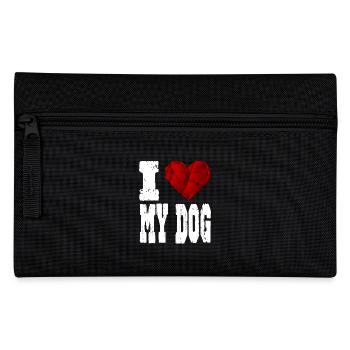 j'aime mon chien amour exigeant cœur aimant - Trousse - noir - Devant