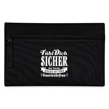 Feuerwehr Fühl dich sicher Geschenk - Federtasche - Schwarz - Vorne