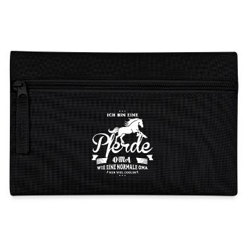 Pferde Shirt-Coole Oma - Federtasche - Schwarz - Vorne