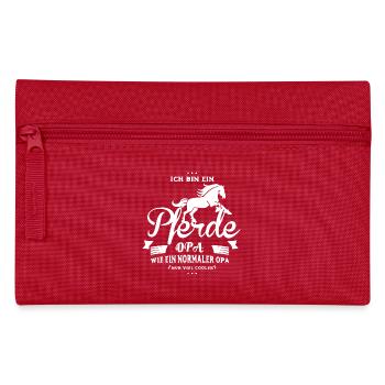 Pferde Shirt-Cooler Opa - Federtasche - Rot - Vorne