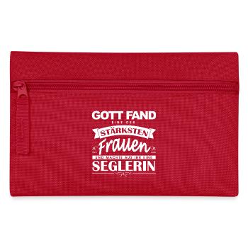 Segeln Shirt-Gott fand - Federtasche - Rot - Vorne