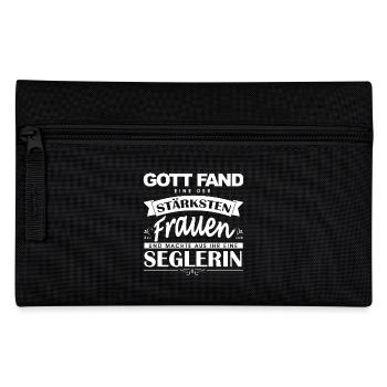 Segeln Shirt-Gott fand - Federtasche - Schwarz - Vorne