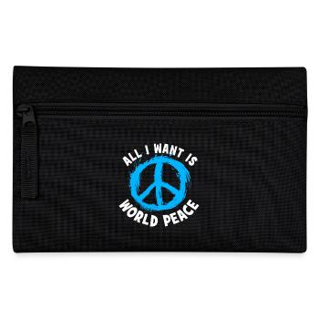 Je ne veux que la paix mondiale - Trousse - noir - Devant