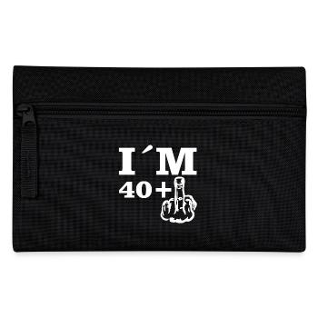 Gift Birthday Im 40 plus 1 - Pencil Case - black - Front