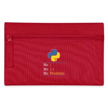 Python no problem - Pencil Case - red - Front