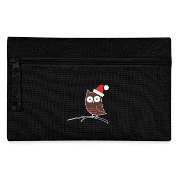 Le hibou de Noël ! Idée de cadeau - Trousse - noir - Devant