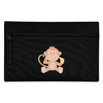 Banana Baby Monkey - Pencil Case - black - Front