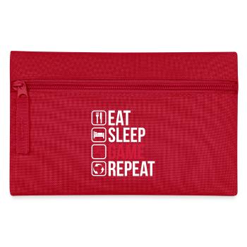 Eat Sleep Game Repeat - Federtasche - Rot - Vorne