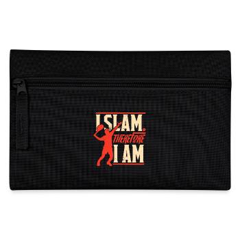 I Slam Therefore I Am - Tennis Aufschlag Sport - Federtasche - Schwarz - Vorne